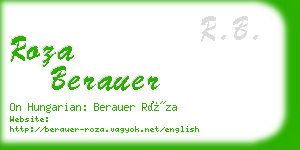 roza berauer business card